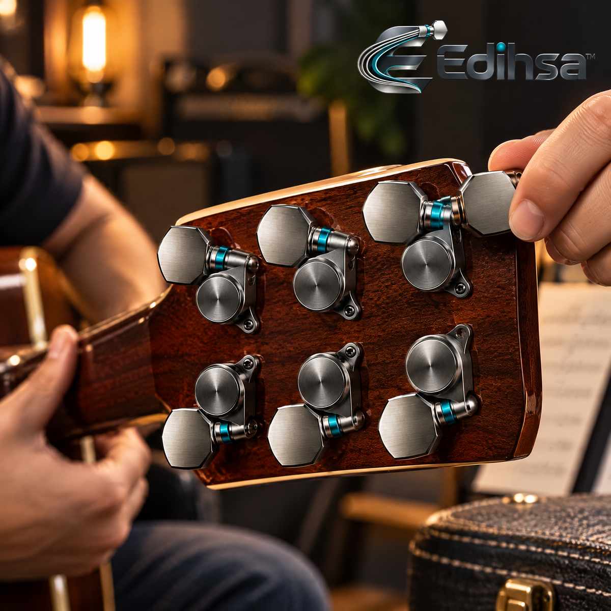 Edihsa™ Locking Guitar Tuning Machine Set detail image 2