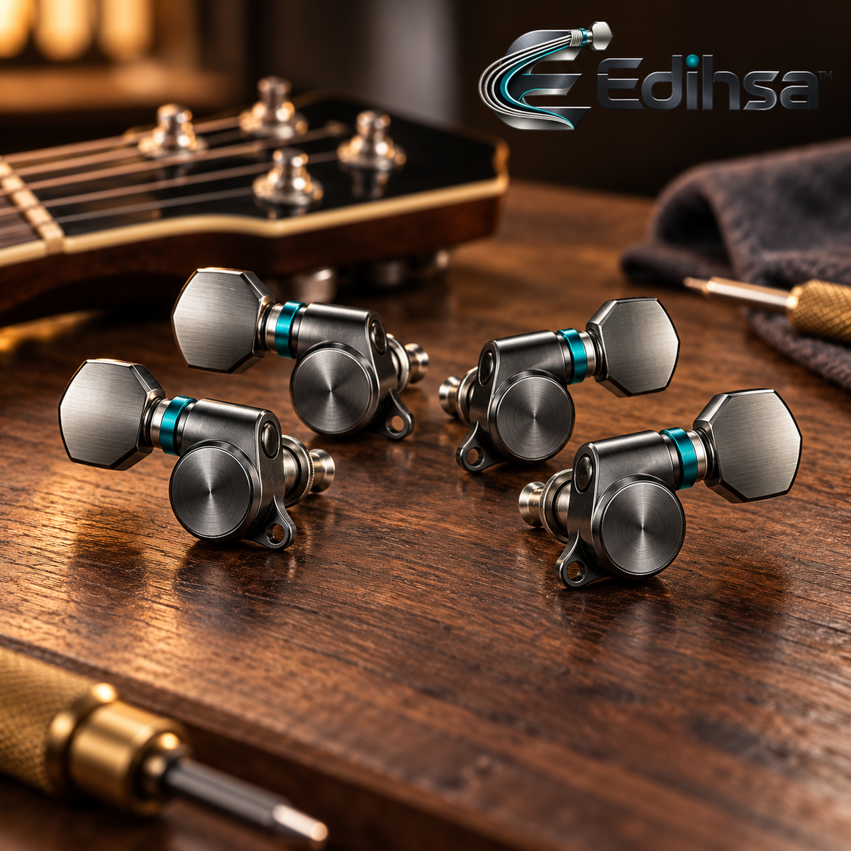 Edihsa™ Locking Guitar Tuning Machine Set branded main image