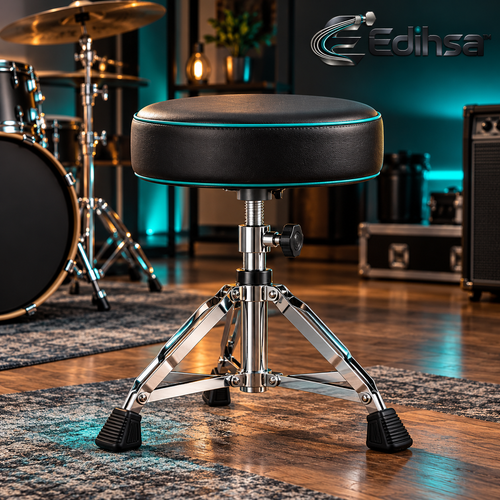 Edihsa™ Adjustable Padded Drum Throne branded main image