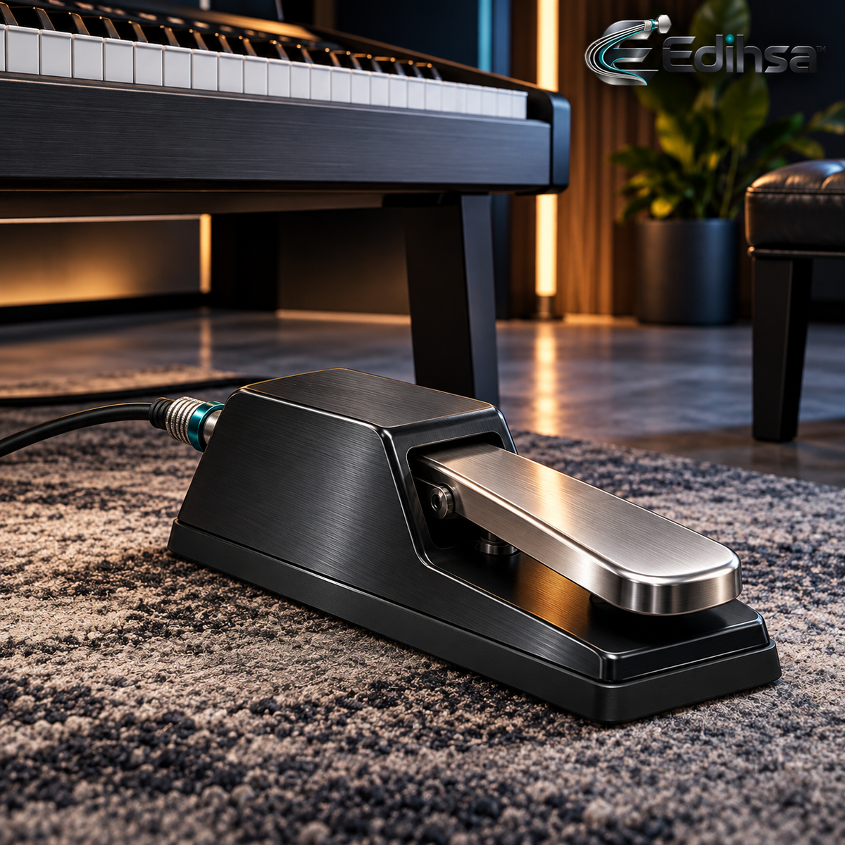 Edihsa™ Universal Keyboard Sustain Pedal branded main image