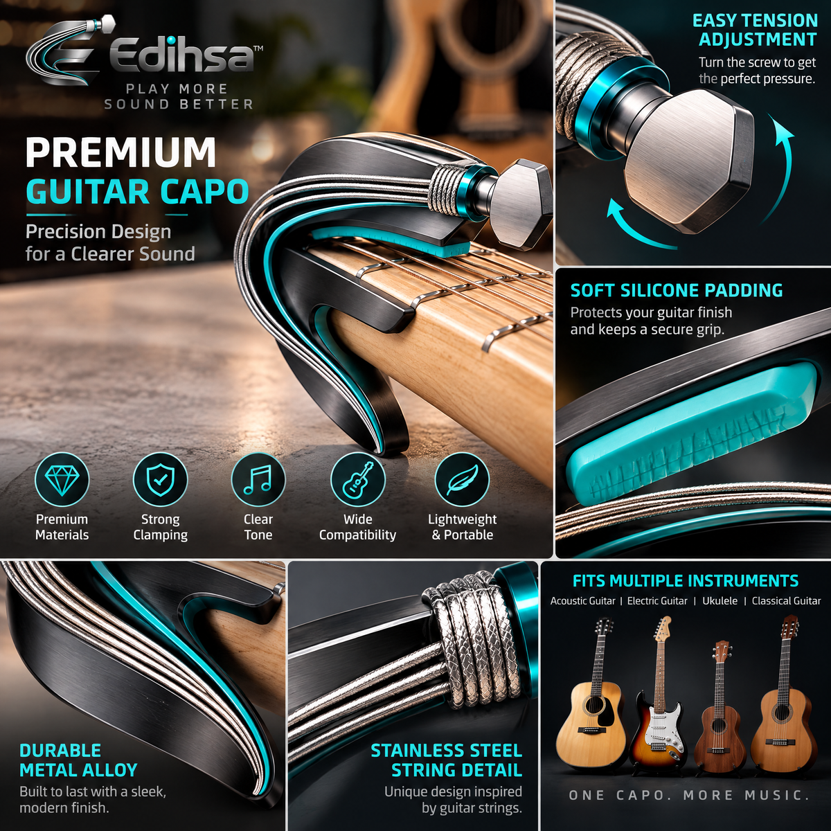 Edihsa™ Heavy-Duty Hi-Hat Stand detail image 2