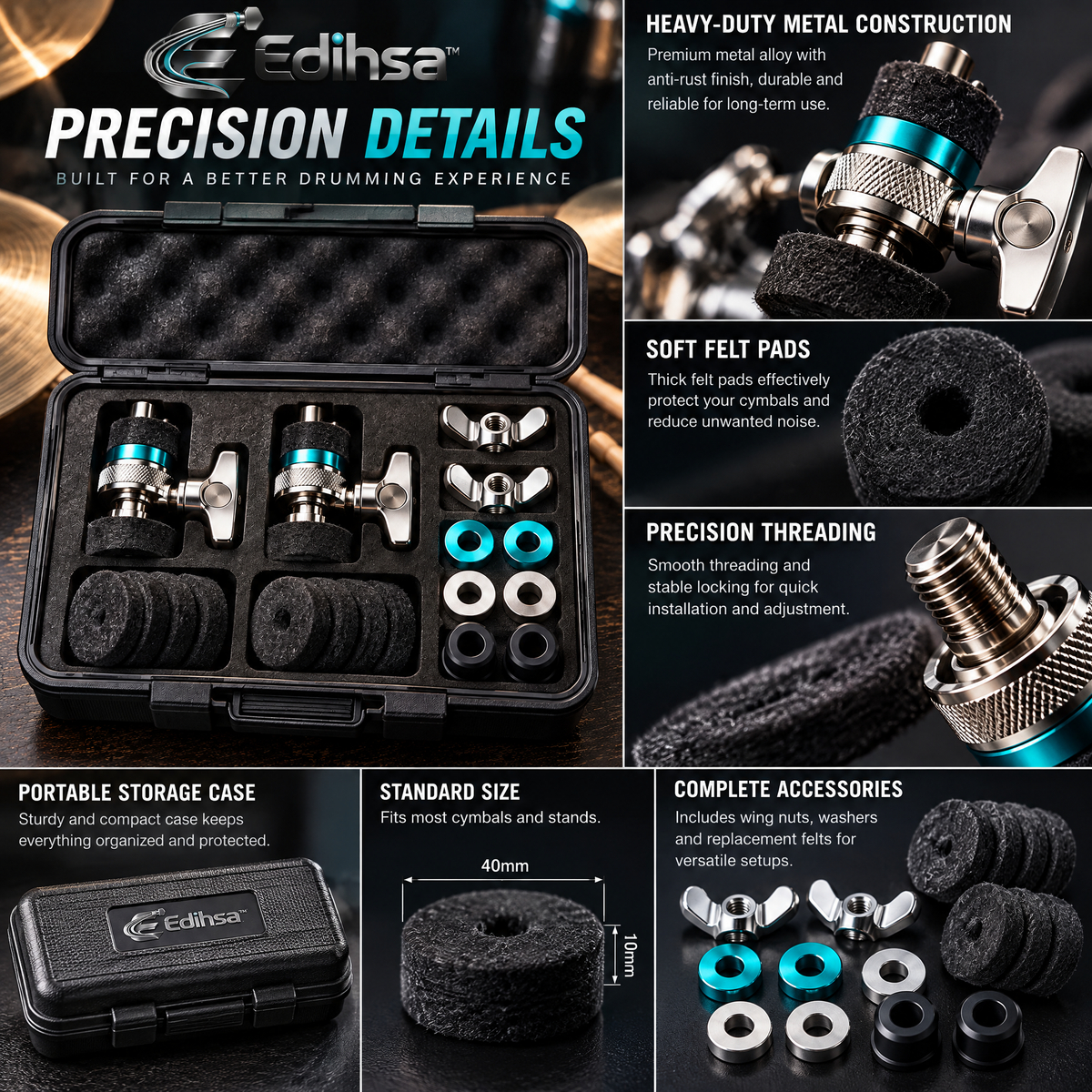 Edihsa™ Cymbal Stand Hardware Accessory Kit detail image 1